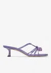Jimmy Choo Womens Jemma Strappy Leather Mules Tanzanit In Purple