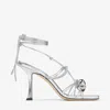 Jimmy Choo Jemma 90 Metallic Nappa Leather Sandals In Silver