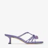 Jimmy Choo Womens Jemma Strappy Leather Mules Tanzanit In Tanzanite