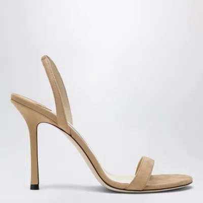 Jimmy Choo Jenn 100 Suede Slingback Sandal In Brown