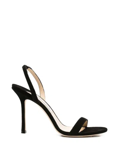 Jimmy Choo Jenn 100 Black Suede Sandals