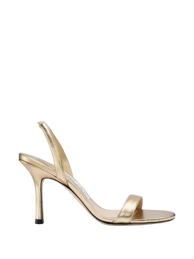 Jimmy Choo Jenn Slingback Sandals In Gold
