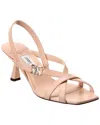 Jimmy Choo Jess Leather Crisscross Slingback Sandals In Beige