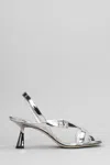 Jimmy Choo Jess 65 Sandals In Metallic Leather In Silver