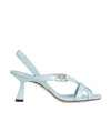 Jimmy Choo Jess 65mm Leather Sandals In Blue