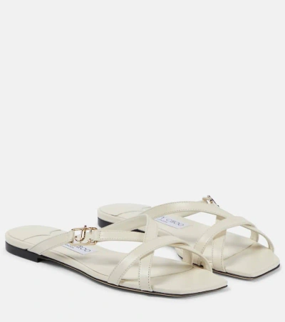 Jimmy Choo Jess Leather Sandals In Neutrals