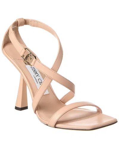 JIMMY CHOO JESSICA 100 LEATHER SANDAL