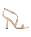 Jimmy Choo 100mm Jessica Leather Sandals In Nude