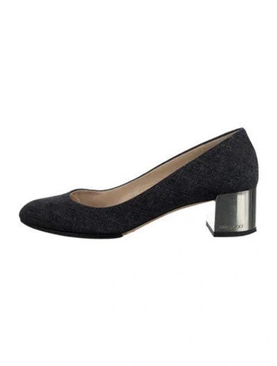 Pre-owned Jimmy Choo Jessie 40 Denim Pumps In Blue