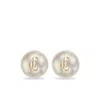 Jimmy Choo Pearl Lobo Earrings Gold-tone Hardware