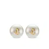 Jimmy Choo Women Maxi Pearl Studs Earrings In Brown