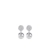 Jimmy Choo Embossed Logo Earrings In Silver
