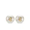 Jimmy Choo Women Maxi Pearl Studs Earrings In White