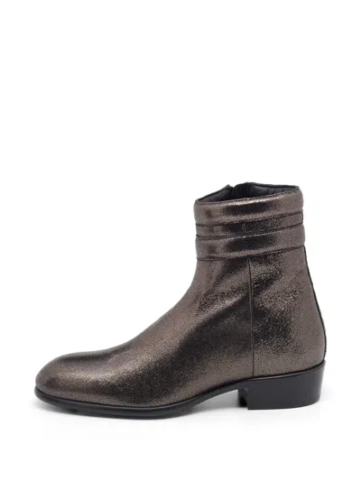 Pre-owned Jimmy Choo Jimi Ankle Boots In Brown