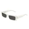 Jimmy Choo Lennon 54mm Polarized Rectangular Sunglasses In White