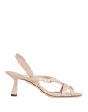 Jimmy Choo Jess Leather Crisscross Slingback Sandals In Pink