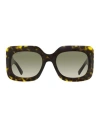 Jimmy Choo Rectangular Gaya Sunglasses Woman Sunglasses Brown Size 54 Acetate In Brown