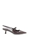 Jimmy Choo 45mm Didi Slingback Leather Pumps In Brown