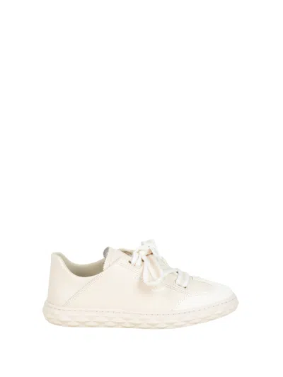 Jimmy Choo Diamond Light Flex Leather Sneakers In Neutral