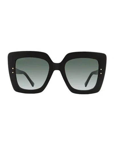 Jimmy Choo Square Auri /g Sunglasses Woman Sunglasses Black Size 53 Acetate In Black