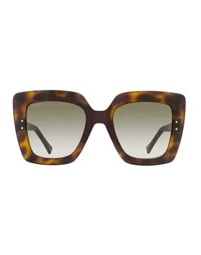 Jimmy Choo Square Auri /g Sunglasses Woman Sunglasses Brown Size 53 Acetate