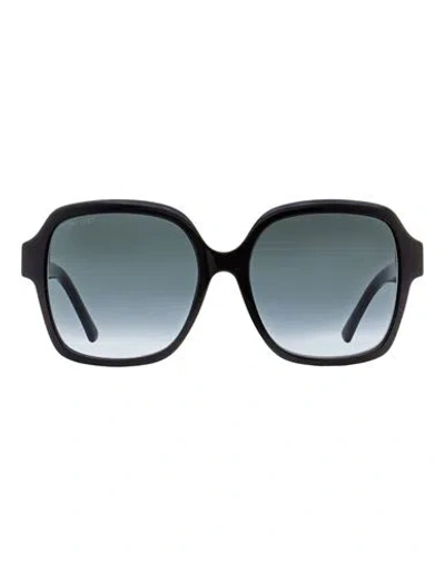 Jimmy Choo Square Rella/g/s Sunglasses Woman Sunglasses Black Size 55 Acetate
