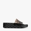 Jimmy Choo Diamond Platform Slides In Black