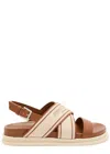 Jimmy Choo Joa Canvas Sandals Flat Sole