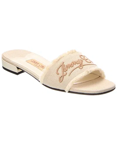 Jimmy Choo Joa Canvas Sandal In White