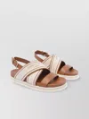 Jimmy Choo Joa Canvas Sandals Flat Sole