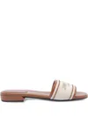 Jimmy Choo Joa Leather Flat Sandals With Round Toe