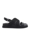 Jimmy Choo Joa Flat Sandals Textured Strap