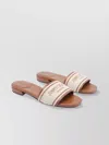 Jimmy Choo Joa Leather Flat Sandals With Round Toe