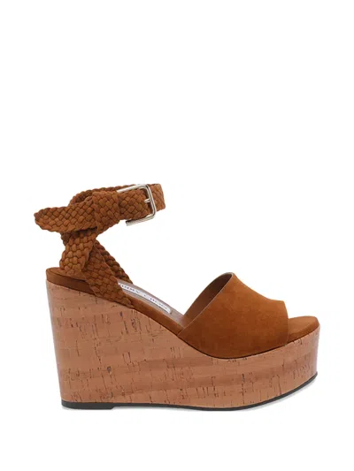 Jimmy Choo Jori 100 Braided Sandals In Brown