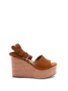 Jimmy Choo Goat Leather Slide Sandals With Soft Lamb Leather Lining In Brown
