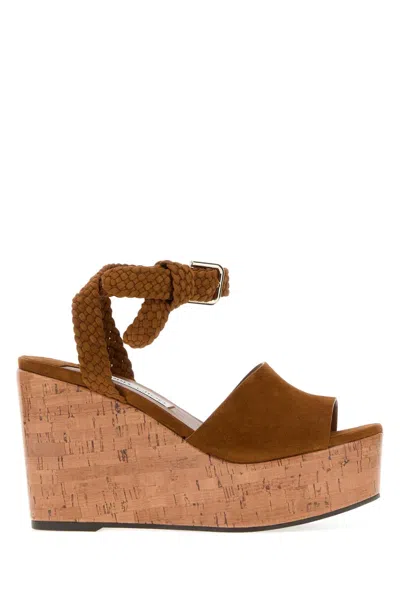 Jimmy Choo Jori Wedge Heel In Caramel