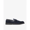 JIMMY CHOO JIMMY CHOO WOMEN'S NAVY JOSH DRIVER REVERSE-SUEDE LOAFERS