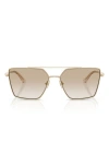 Jimmy Choo Joss 58mm Gradient Square Sunglasses In Gold