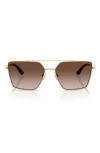 Jimmy Choo Joss 58mm Gradient Square Sunglasses In Gold