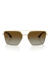Jimmy Choo Joss 58mm Polarized Square Sunglasses In Brown