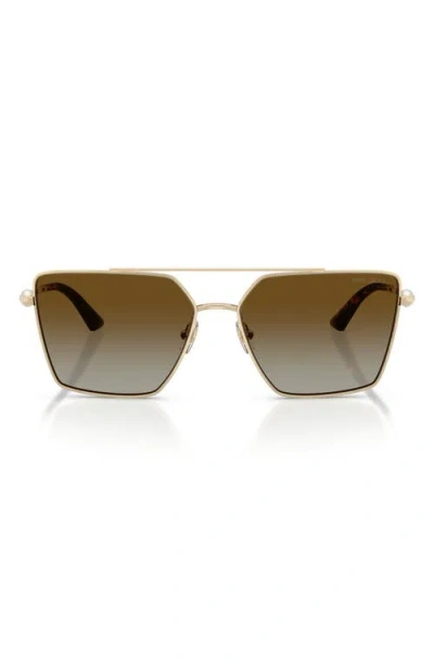 Jimmy Choo Joss 58mm Polarized Square Sunglasses In Brown