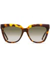 Jimmy Choo Julieka Oversize-frame Sunglasses In 086ha Havana