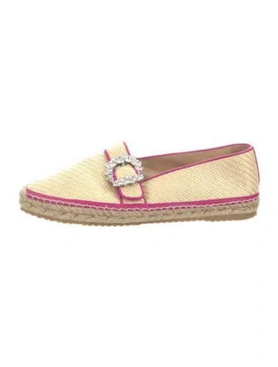 Pre-owned Jimmy Choo Jute Espadrilles In Neutrals