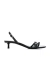 Jimmy Choo Kaira Patent Leather Sandals In Black