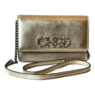 Jimmy Choo Kalina Crossbody Clutch Bag In Metallic Gold In Multi