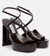 Jimmy Choo Karli 125 Croc-effect Platform Sandals