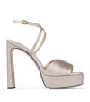 Jimmy Choo 125mm Karli Sandals In Nude