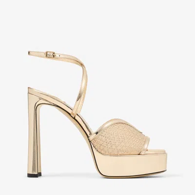 Jimmy Choo Karli Platform 125 In Gold