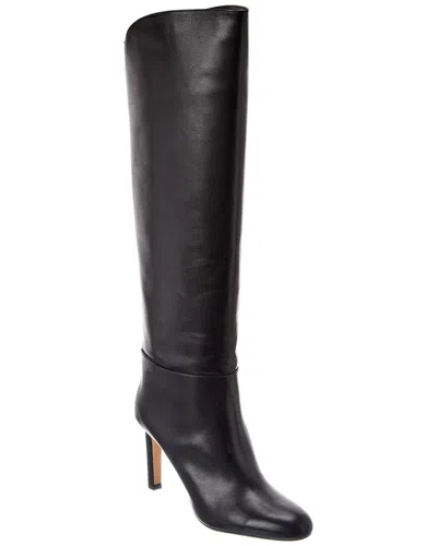 Jimmy Choo Karter 85 Leather Knee-high Boot In Black