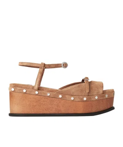 Jimmy Choo Kata 60 Wedge Sandals In Brown